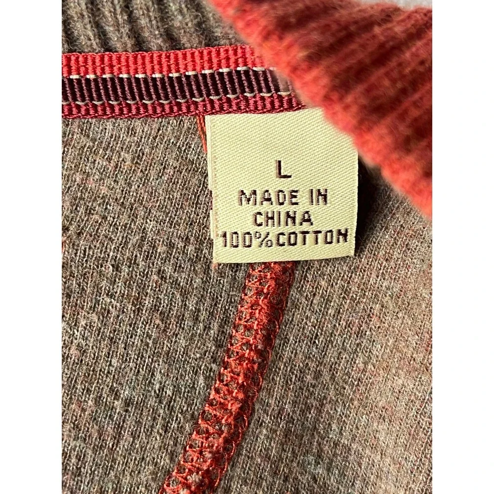 Tommy Bahama Men's Orange V-Neck Long Sleeve‎ Cotton Sweater Size L Fall